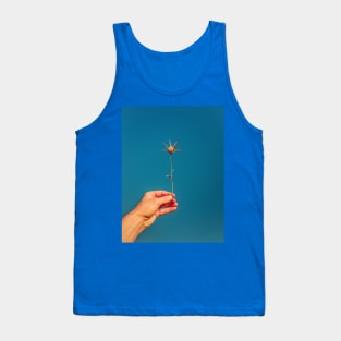 hand holding thistle Tank Top